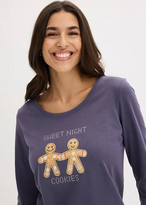 Pyjama met flanellen broek, bonprix