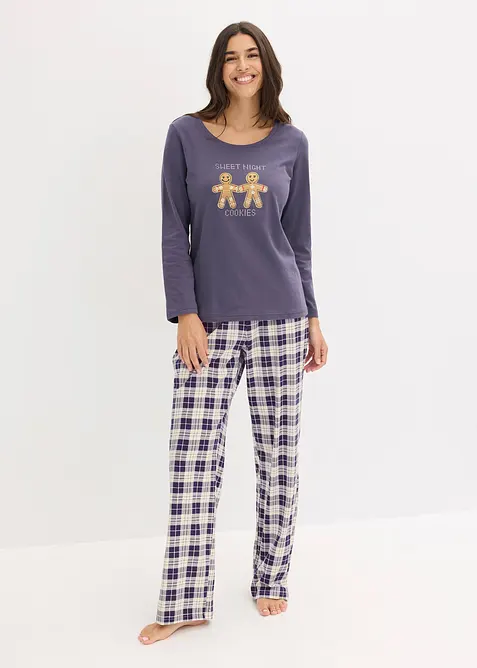Pyjama met flanellen broek, bonprix