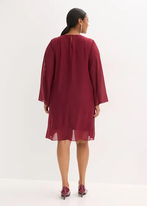 Chiffon jurk met strass-applicatie, bonprix