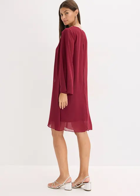 Chiffon jurk met strass-applicatie, bonprix