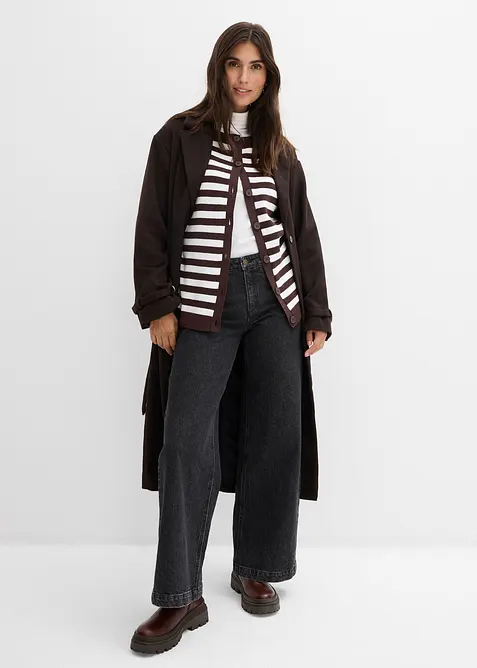 Fijn gebreid vest, ronde hals, bonprix