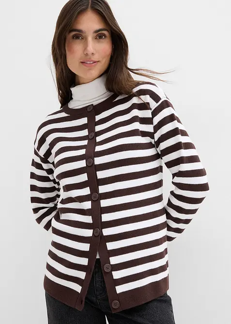 Fijn gebreid vest, ronde hals, bonprix