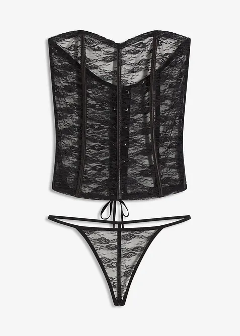 Bustier en slip van kant (2-dlg. set), bonprix