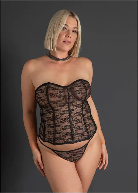 Bustier en slip van kant (2-dlg. set), bonprix