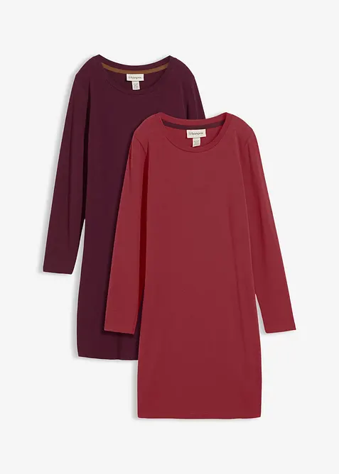 Jersey jurk (set van 2), bonprix