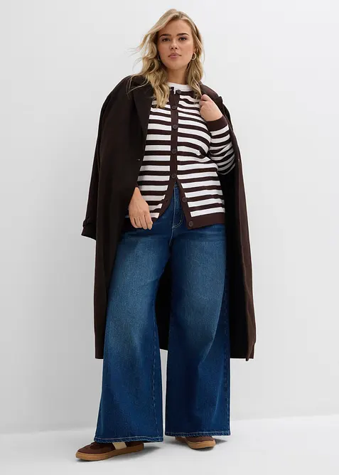 Fijn gebreid vest, ronde hals, bonprix