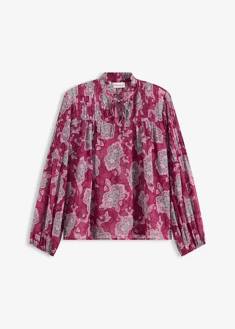 Satijnen tuniek met biezen, bonprix