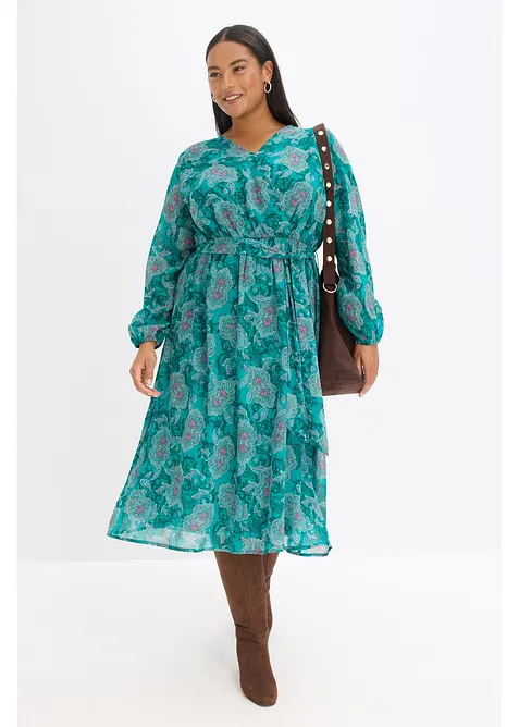 Jurk van chiffon met paisley, bonprix