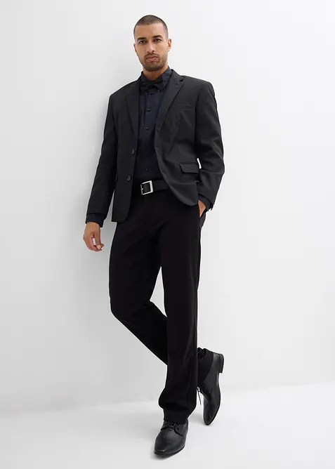 Overhemd en vlinderstrik van biologisch katoen (2-dlg. set), bonprix