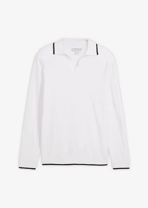 Fijngebreide trui met contrasterende details, bonprix