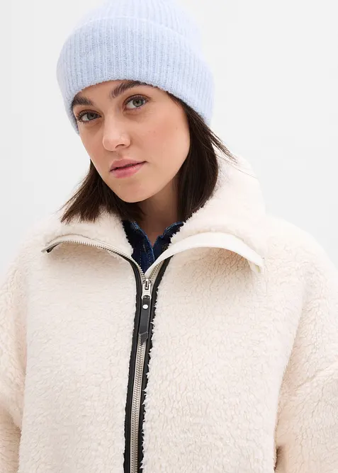 Oversized jas van teddy fleece, bonprix