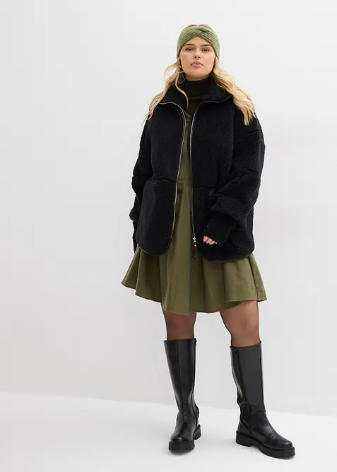 Oversized jas van teddy fleece, bonprix