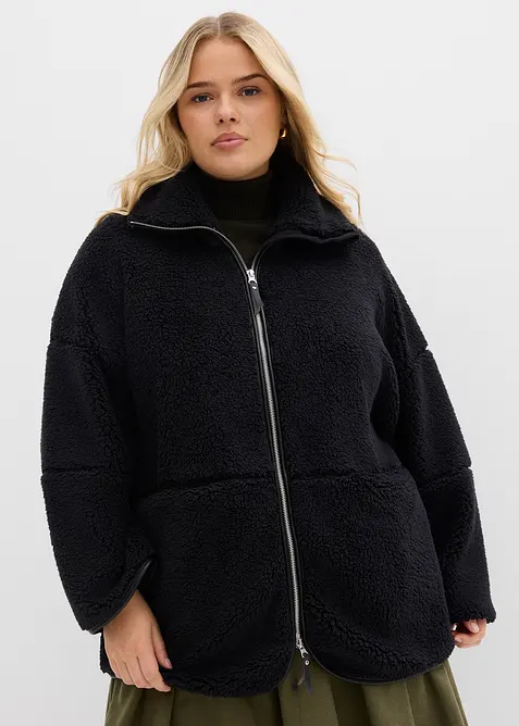 Oversized jas van teddy fleece, bonprix