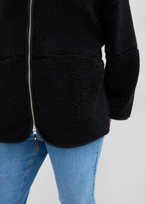 Oversized jas van teddy fleece, bonprix