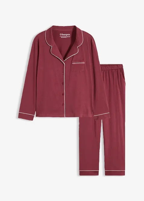 Pyjama van puur katoen met knoopsluiting, bonprix