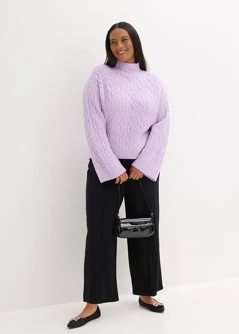 Trui met kabelpatroon, bonprix