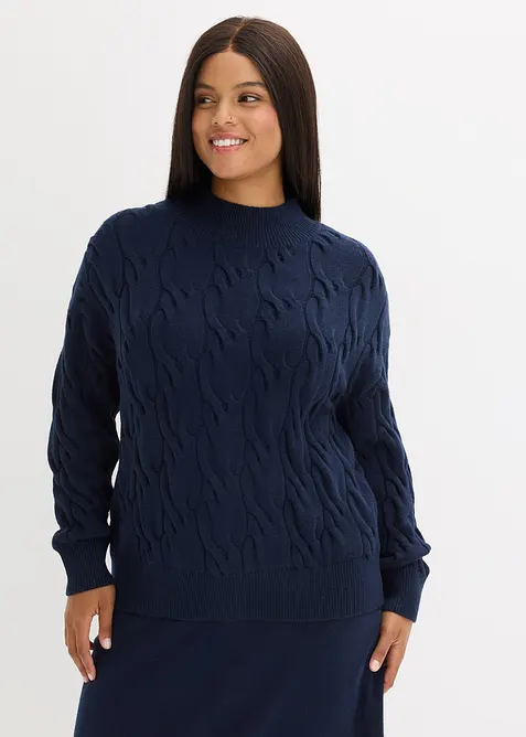 Oversized trui in een zachte viscosemix, bonprix