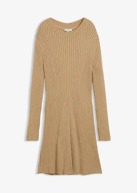 Gebreide mini jurk in een zachte viscosemix, bonprix