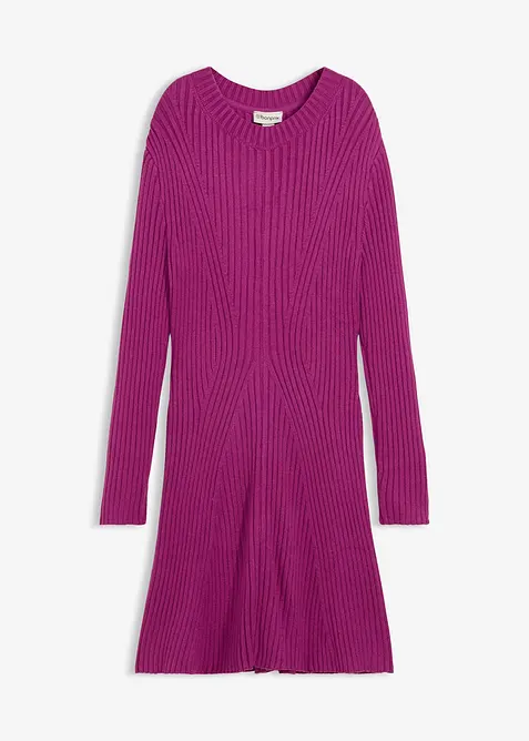 Gebreide mini jurk in een zachte viscosemix, bonprix