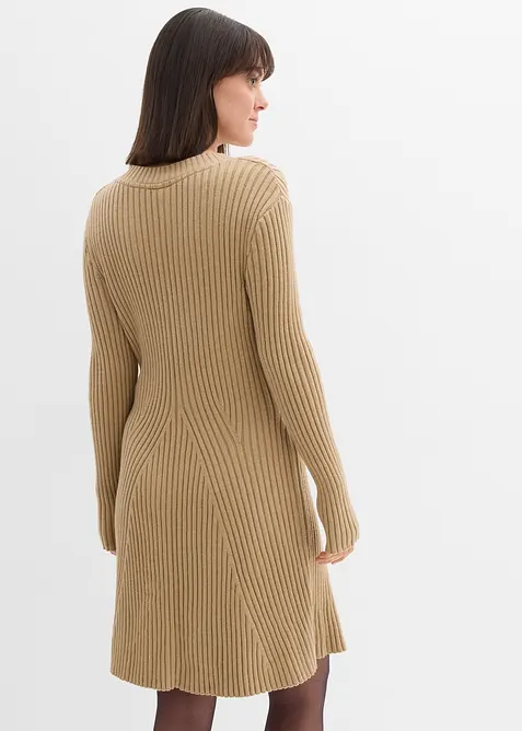 Gebreide mini jurk in een zachte viscosemix, bonprix