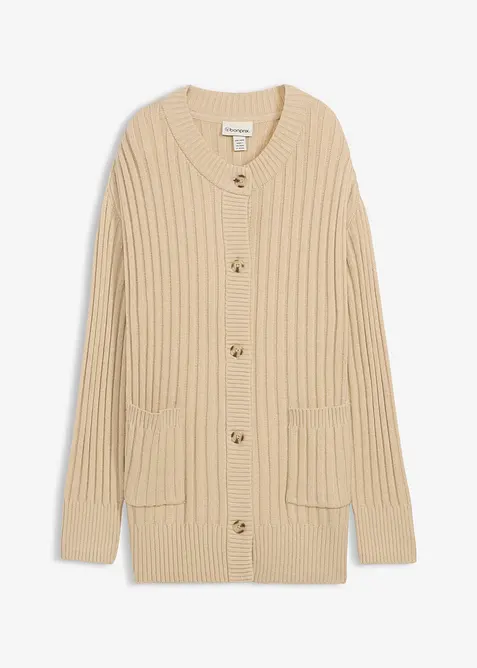 Gebreid vest in een zachte viscosemix, bonprix