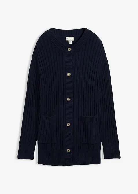 Gebreid vest in een zachte viscosemix, bonprix