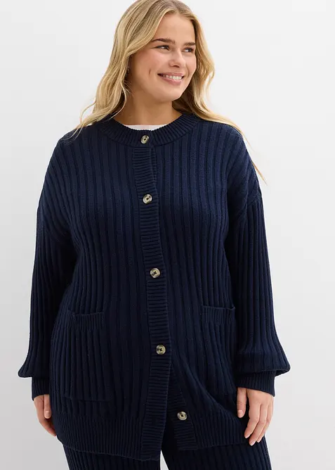 Gebreid vest in een zachte viscosemix, bonprix