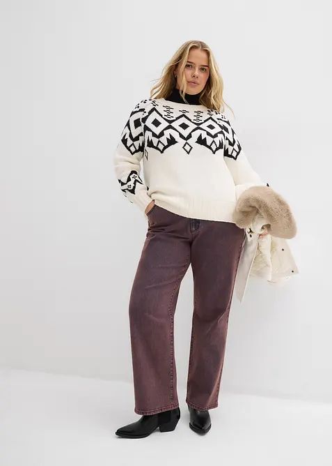 Oversized Noorse trui, bonprix