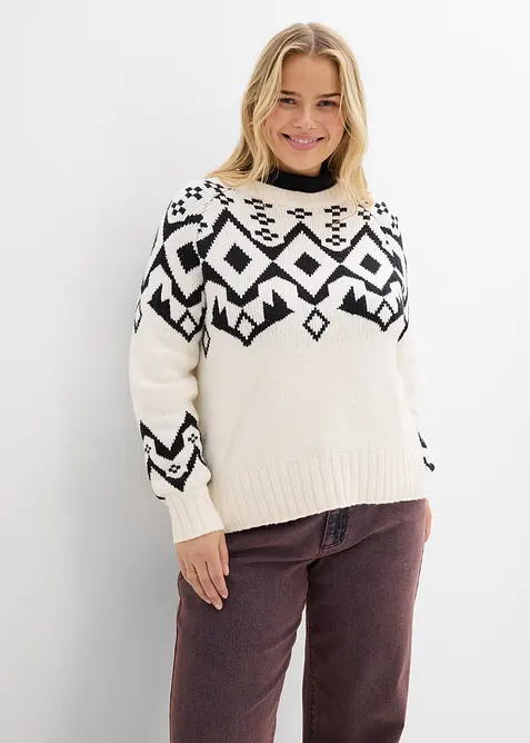 Oversized Noorse trui, bonprix