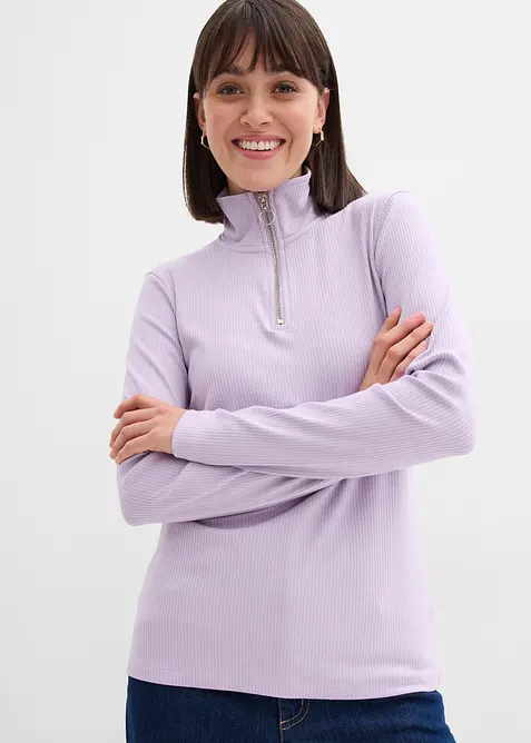 Geribd shirt in een zachte viscosemix, bonprix