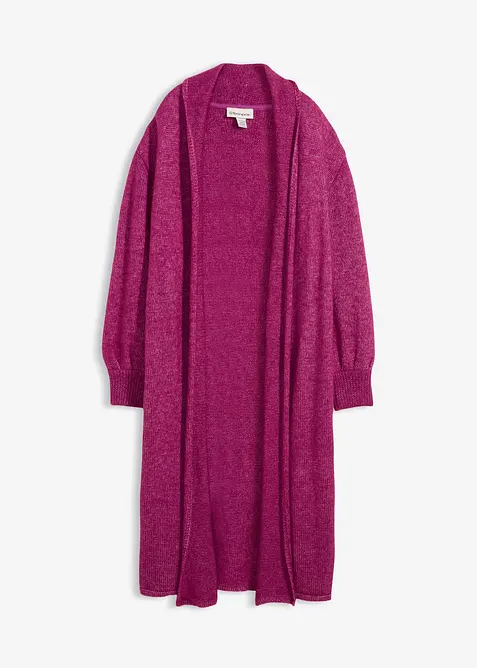 Lang gebreid vest in harige look, bonprix