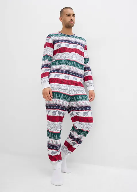Heren pyjama van puur katoen met cadeauzakje, bonprix