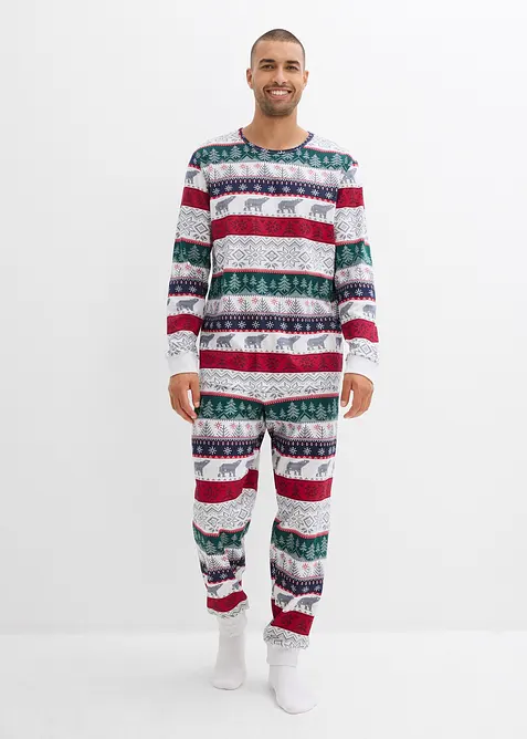 Heren pyjama van puur katoen met cadeauzakje, bonprix
