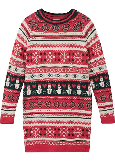 Meisjes gebreide jurk met wintermotieven, bonprix