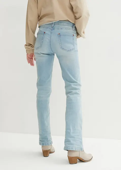 Bootcut stretch jeans, mid waist, bonprix