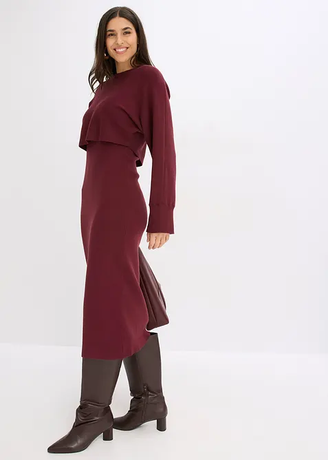 Gebreide jurk en shirt (2-dlg. set), bonprix