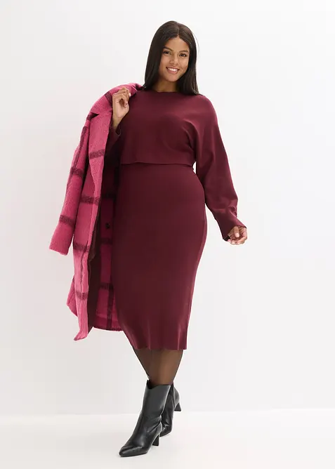 Gebreide jurk en shirt (2-dlg. set), bonprix