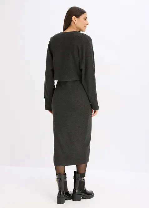 Gebreide jurk en shirt (2-dlg. set), bonprix