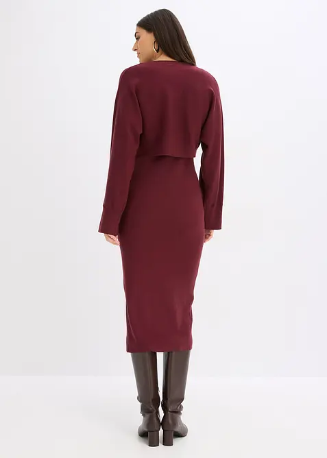 Gebreide jurk en shirt (2-dlg. set), bonprix