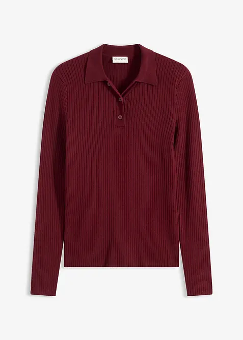 Geribde trui van viscosemix, bonprix