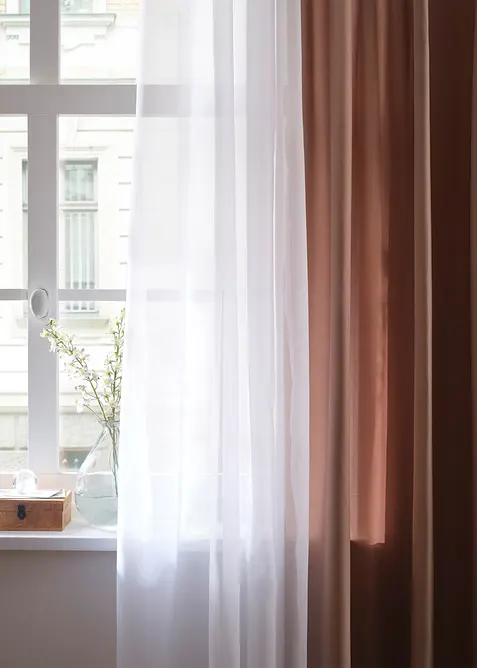 Transparant, effen gordijn (1 stuk), bonprix