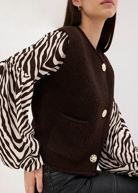 Vest met decoratieve knopen, bonprix