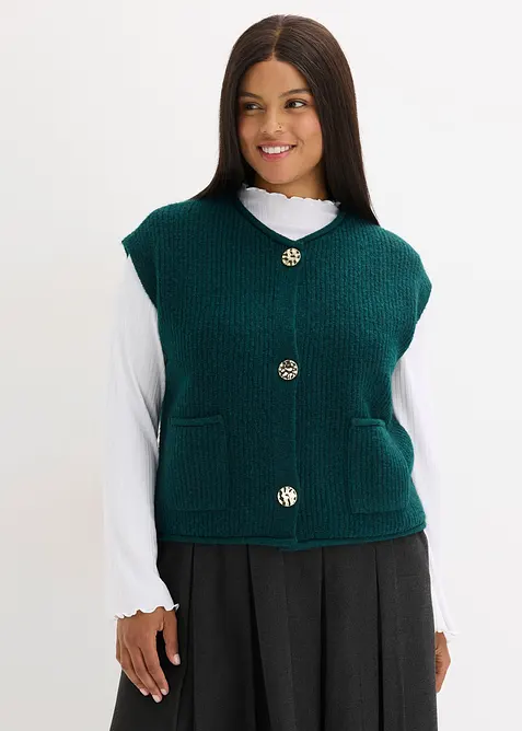 Vest met decoratieve knopen, bonprix