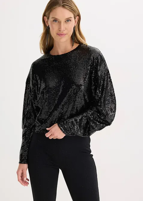 Longsleeve met pailletten, bonprix