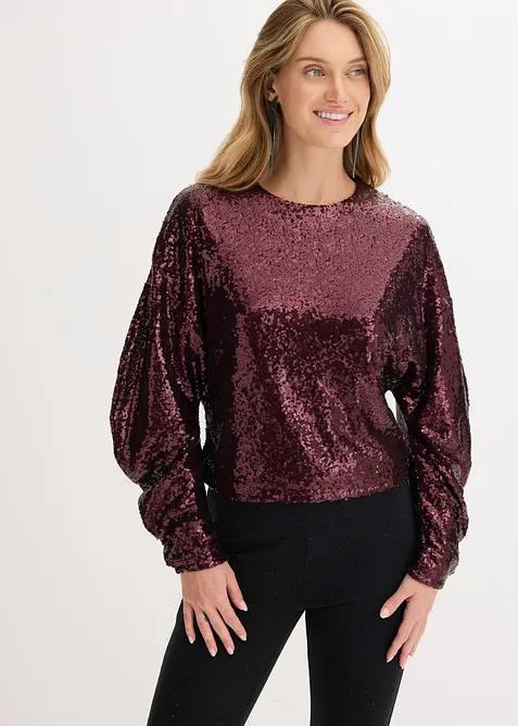 Longsleeve met pailletten, bonprix