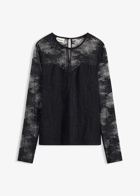 Longsleeve van prachtig kant, bonprix