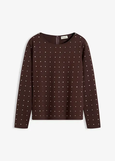 Longsleeve met strass-applicatie, bonprix