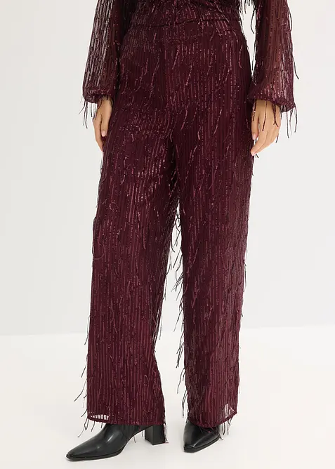 Paillettenbroek met franjes, bonprix