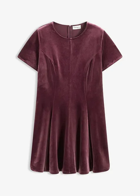 Mini jurk van zacht fluweel, bonprix