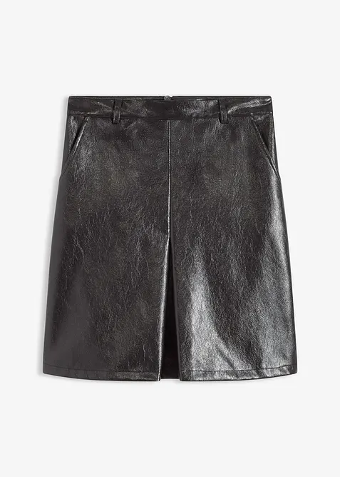 Plooirok van imitatielakleer, bonprix